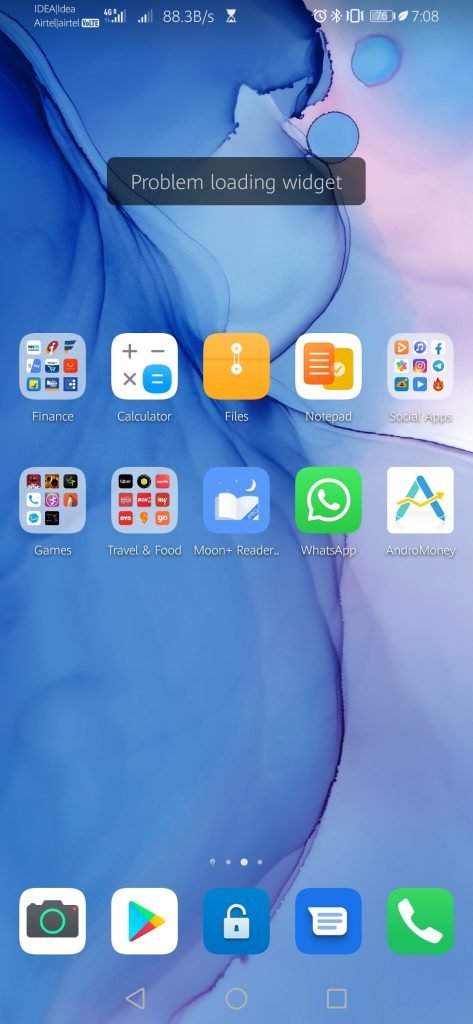 EMUI 10 Music app widget issue