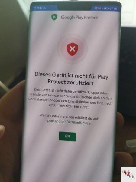 Play Protect certified Error