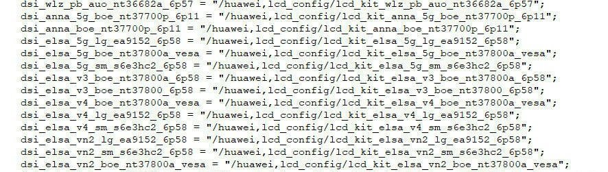 Huawei Code Name and Screen Supplier (1)