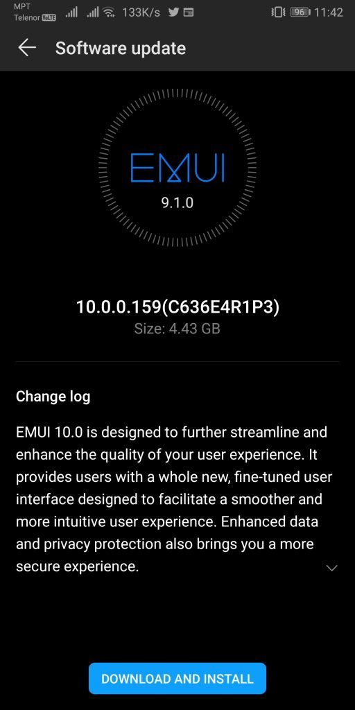 Huawei Mate 10 Pro EMUI 10.0.0.159