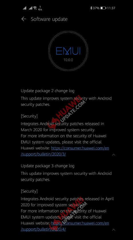 Huawei P30 Pro 3 Package Update EMUI 10