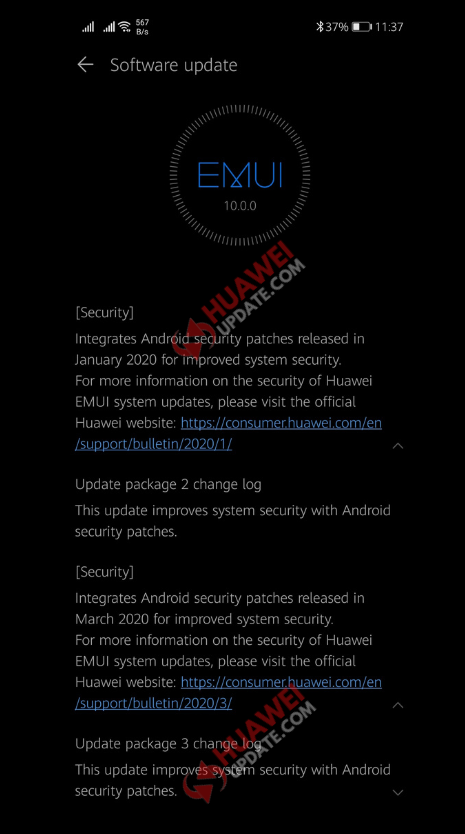 Huawei P30 Pro 3 Package Update