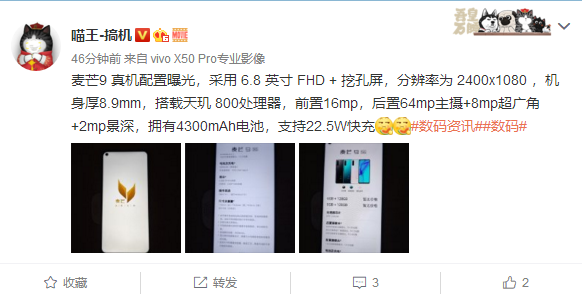 Huawei Maimang 9 specs leaked