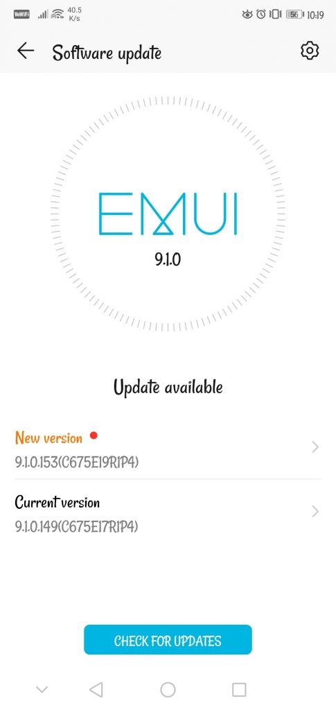 Honor 9N August 2020 patch