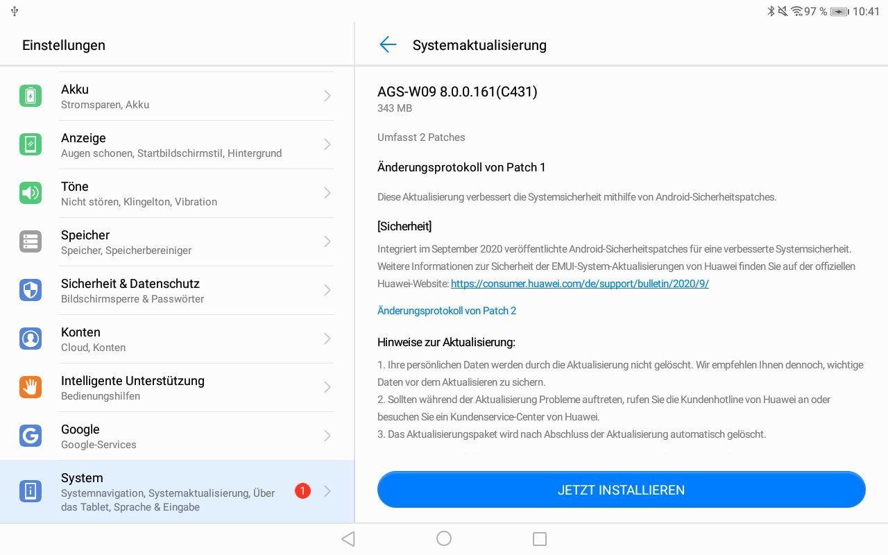 Huawei MediaPad T3 EMUI 8
