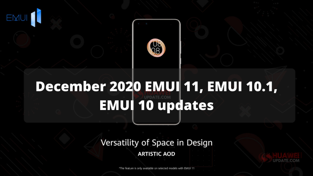 December 2020 EMUI 11, EMUI 10.1, EMUI 10 updates