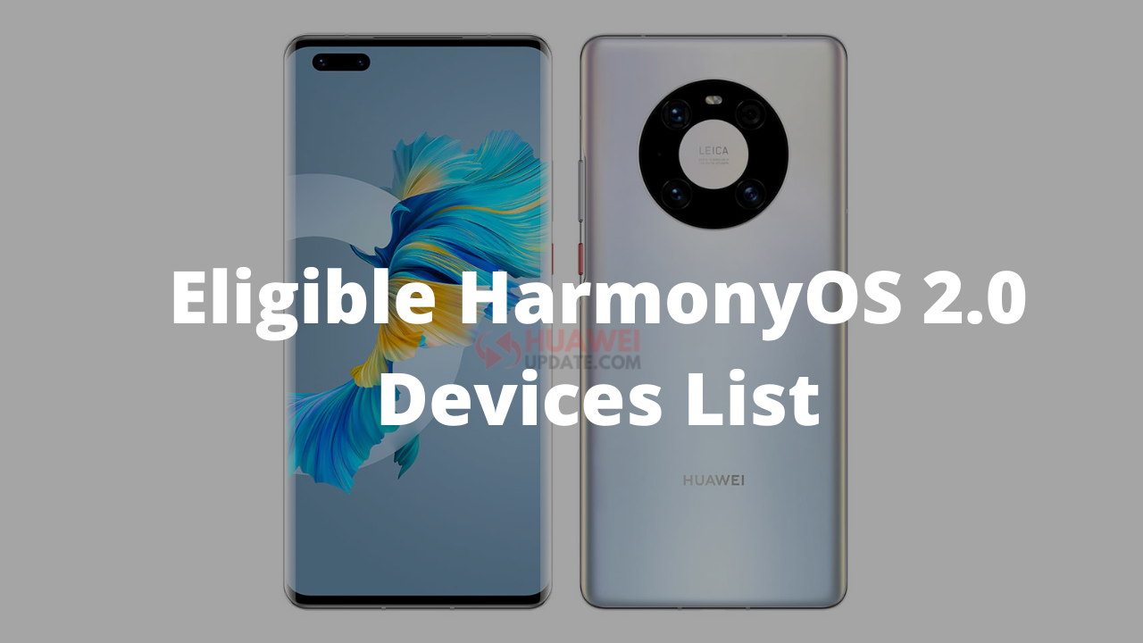 HarmonyOS 2.0 devices list