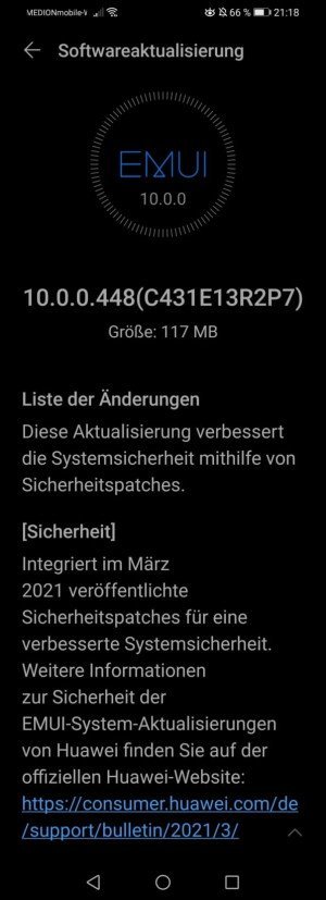 Huawei P30 Lite March 2021 patch update