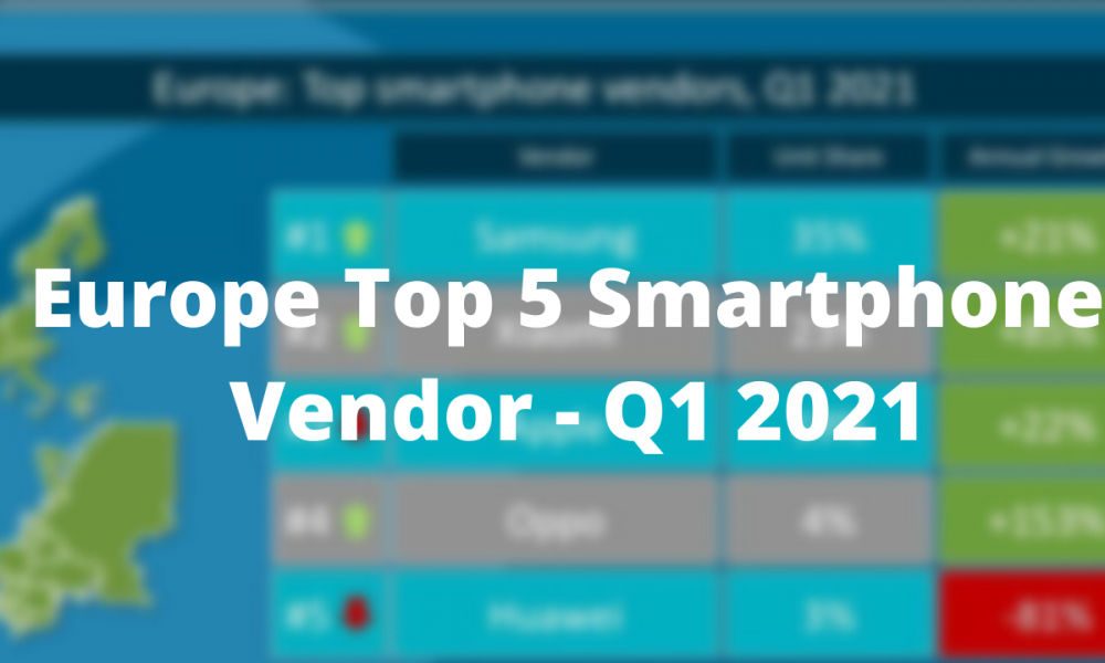 Europe Top 5 Smartphone Vendors In Q1 2021 List