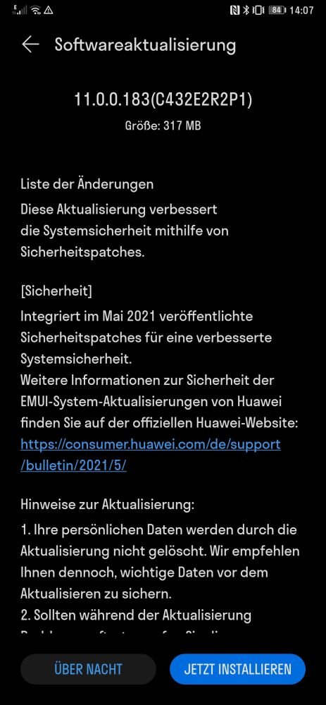 Huawei Mate Xs EMUI 11.0.0.183