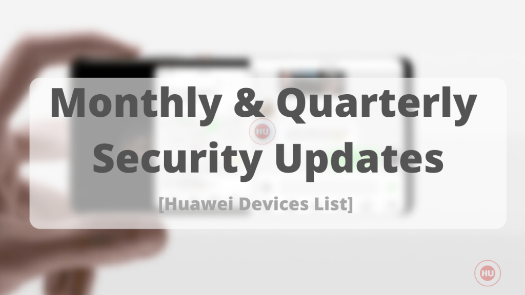 Monthly and Quarterly security updates -HU