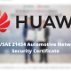 ISO SAE 21434 automotive network security certificate