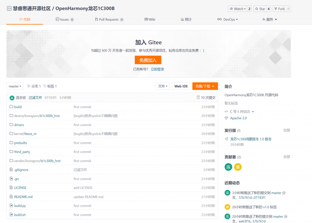 OpenHarmony 3.0 successfully adapted Loongson 1C300B chip - HU