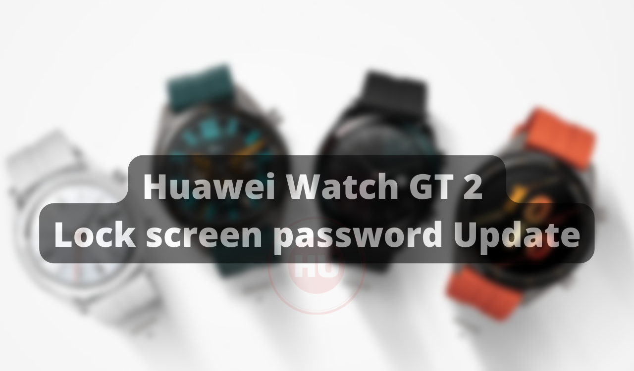 Huawei Watch GT 2 Lock screen password Update