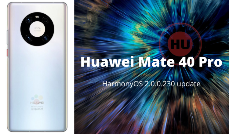 Huawei Mate 40 Pro HarmonyOS 2.0.0.230 update