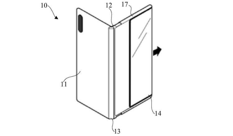 Extended foldable phone screen