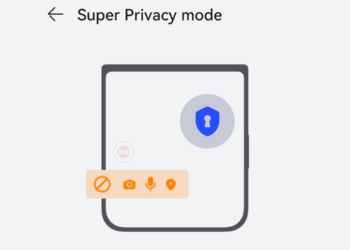 Super Privacy Mode on Huawei P50 Pocket