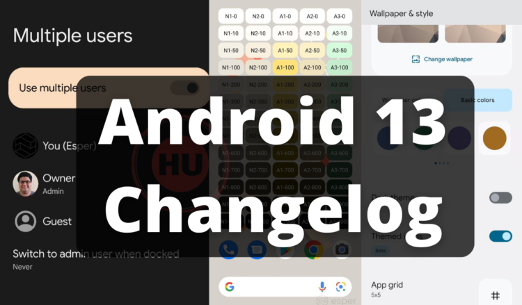 Android 13 Changelog