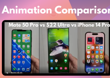 Animation comparison -Mate 50 Pro vs S22 Ultra vs iPhone 14 Pro