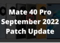 September 2022 security update released for Mate 40 Pro