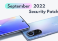 Huawei Nova 9 September 2022 security update