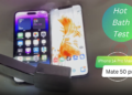 Video iPhone 14 Pro Max vs Mate 50 Pro hot bath test