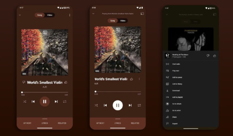 YouTube Music rolling out Now Playing redesign
