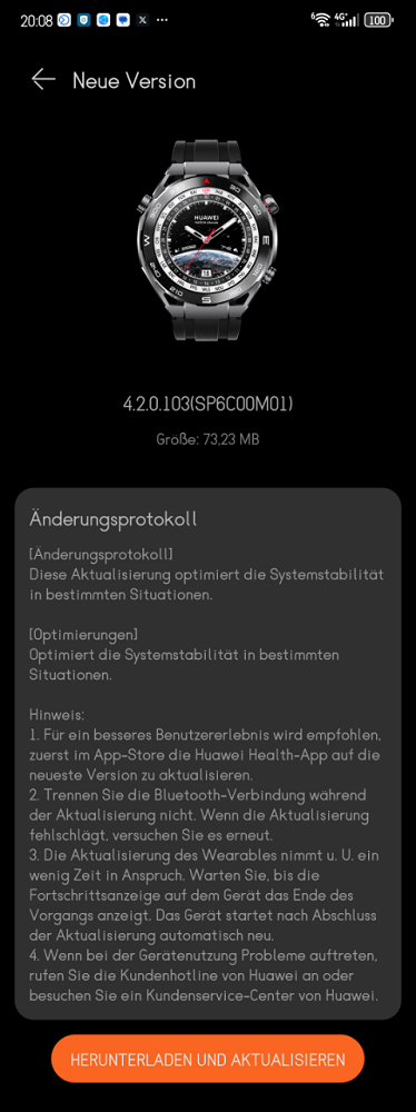 Huawei Watch Ultimate Update