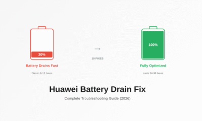 Huawei phone battery drain fix - 10 solutions (before and after)