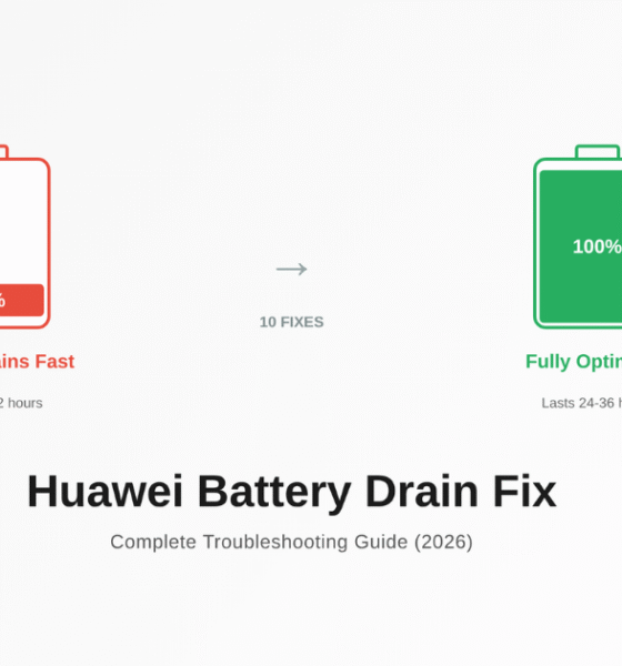 Huawei phone battery drain fix - 10 solutions (before and after)